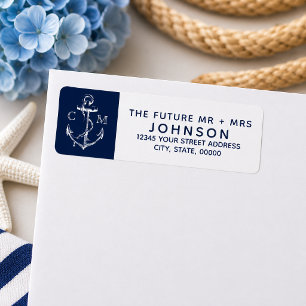 Ancre blanche dessinée de style naval