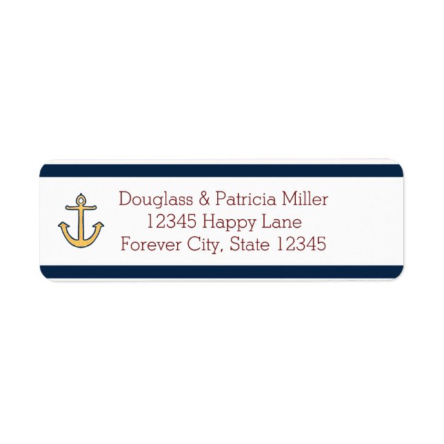 Ancre Bleu de la marine nautique (Devant)