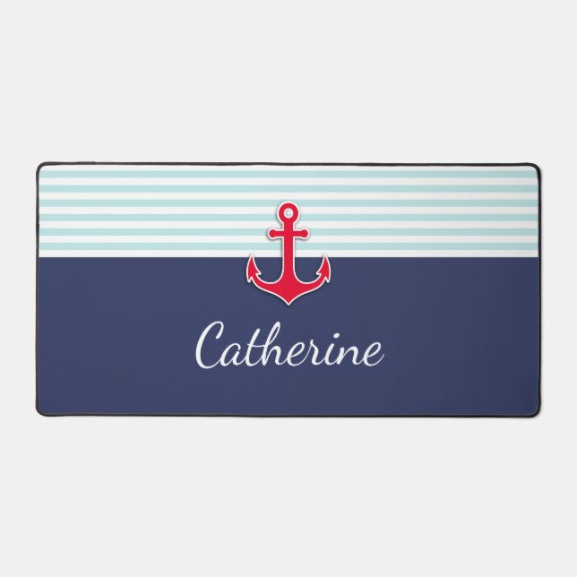 Ancre bleue marine bleu rouge conception personnal (Recto)