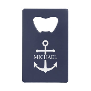 Ancre bleue marine Nom personnalisé