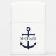 Ancre bleue marine Nom personnalisé