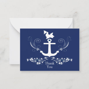 Ancre Carte de remerciements de Motif nautique