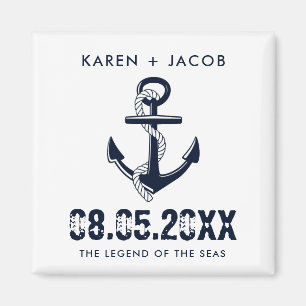 Ancre Croisière Bateau Mariage Favoriser Magnets