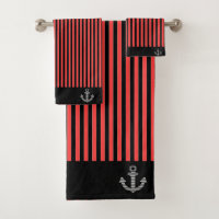 Ancre de bande noire rouge marine échouée