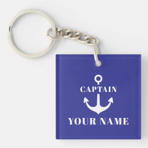 Ancre de nom de capitaine de bateau personnalisé P