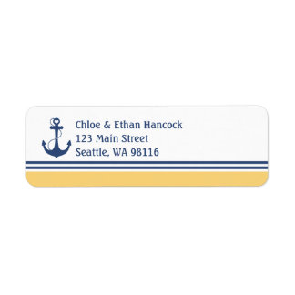 Ancre du coeur jaune Monogramme