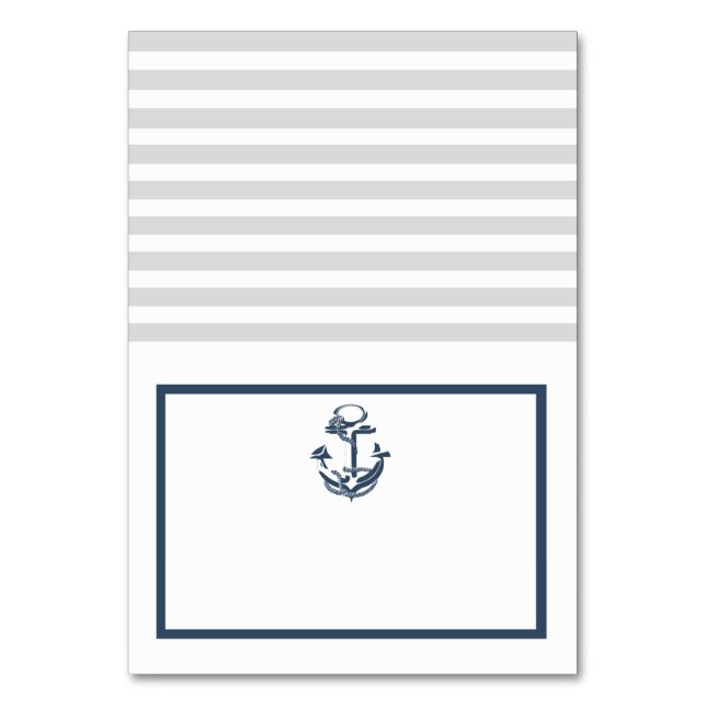 Ancre Gris et bleu marine Carte de siège nautique (Par défaut)