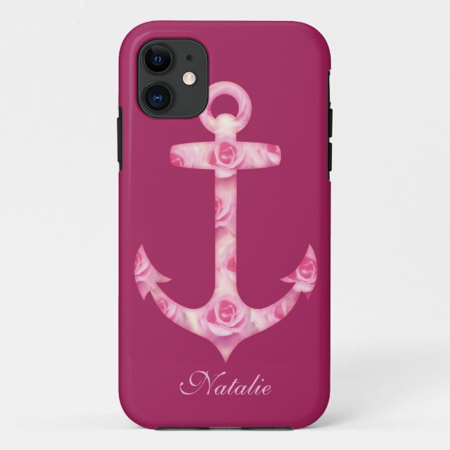 Ancre iPhone 5 coque Floral rose rose rose rose fl (Dos)