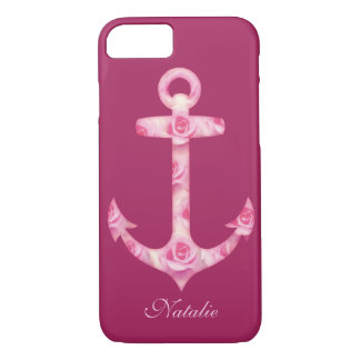 Ancre iPhone 7 coque Floral rose rose rose fleur