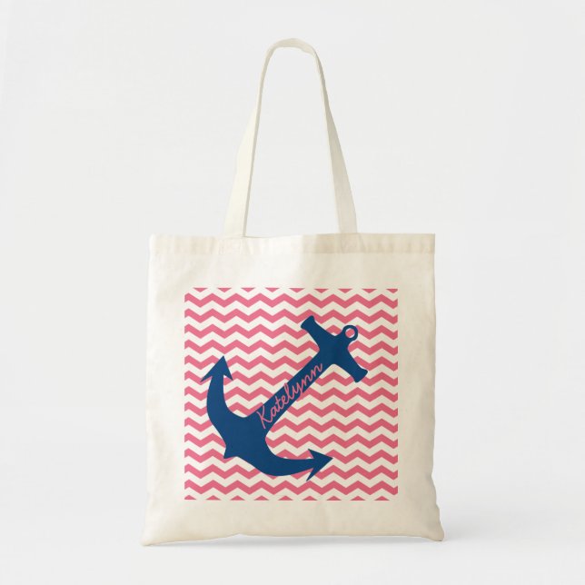 Ancre marine personnalisée et Sac fourre-tout Zigz (Devant)