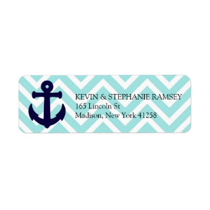 Ancre nautique bleue et blanche de Chevron