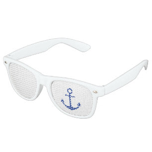 Ancre nautique Blue White Party Lunettes de soleil