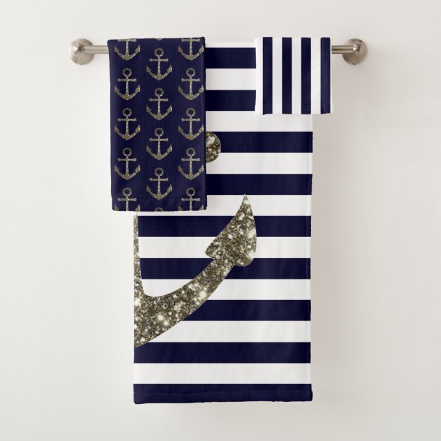 Ancre nautique Blue White Sailing (En situation)