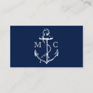 Ancre nautique de la Marine Carte de visite de mon