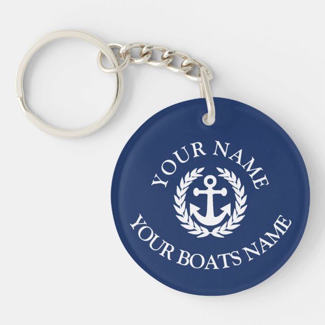 Ancre nautique de nom fait sur commande de bateau (Devant)