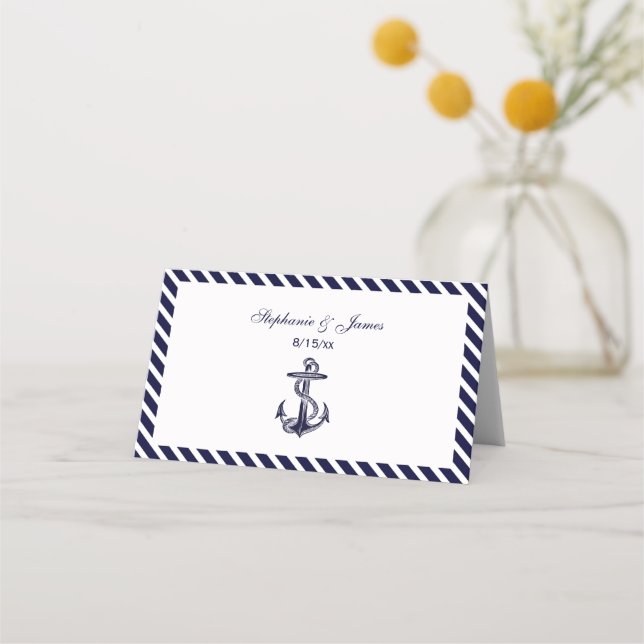 Ancre nautique Diag Stripe 2 Escort Cartes (Devant)