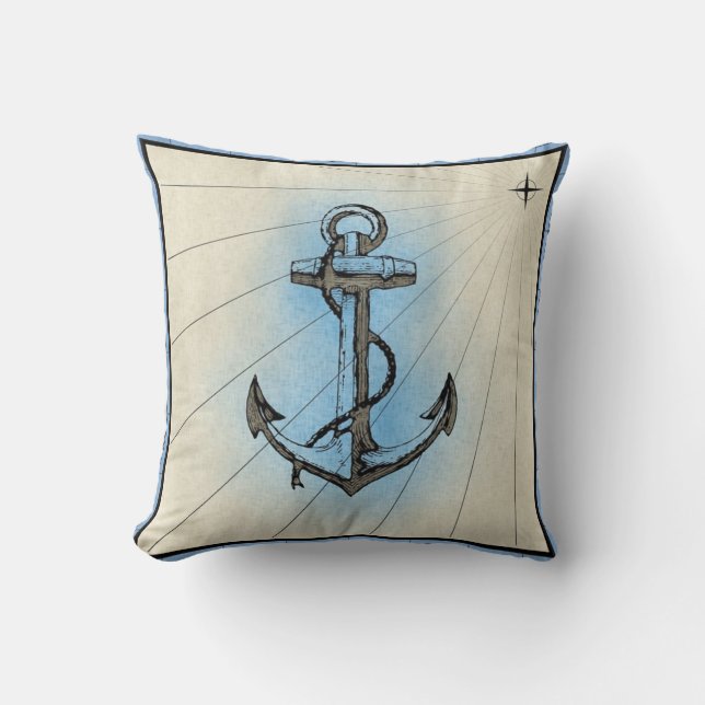 Ancre nautique et oreiller à lancer de corde (Recto)