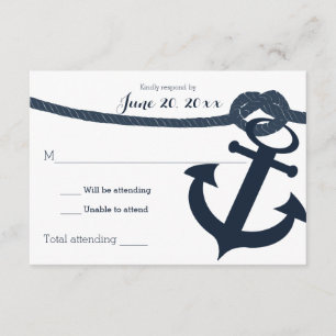 Ancre nautique et réponse Mariage de corde foncé