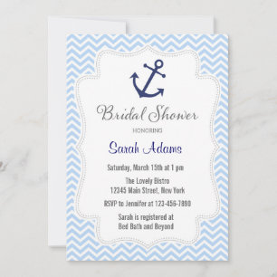 Ancre Nautique Invitation de douche nuptiale