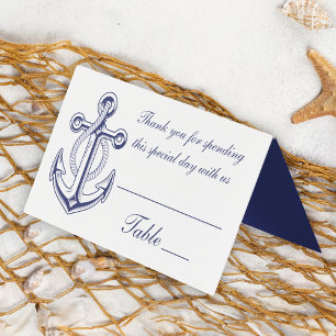 Ancre Naútíque Marin Bleu Marine Merci Mariage