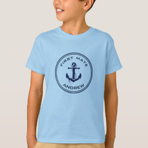 Ancre nautique - Nom de l'enfant T-Shirt - Premier