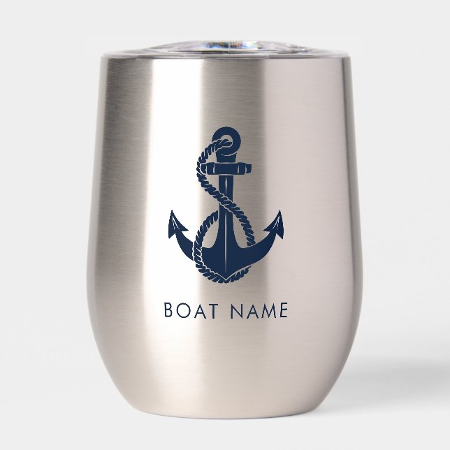 Ancre nautique Nom du bateau Capitaine Custom (Avant)