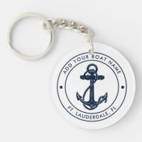 Ancre nautique Nom du bateau Marine Bleu Blanc