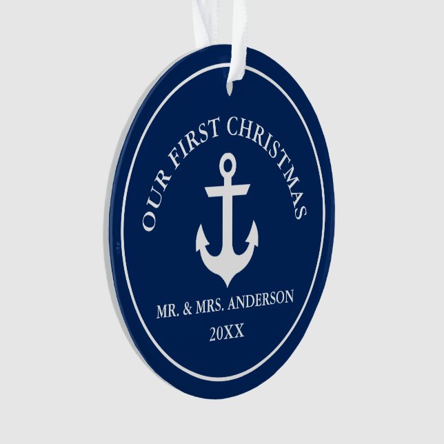 Ancre nautique Notre premier bleu de Noël (devant)