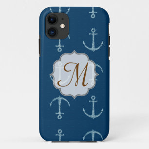 Ancre nautique voile Monogramme IPHONE 5 Coque