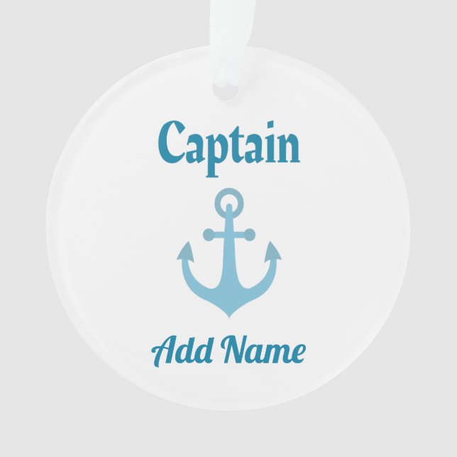 Ancre personnalisée du capitaine de bateau (devant)