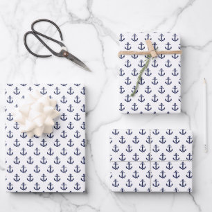 Ancres bleues de la Marine Envelopper les feuilles