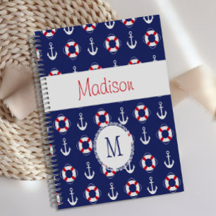 Ancres Nautiques Rouge Marine Monogramme Tendance