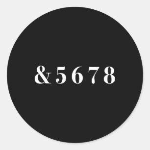 And 5678 Minimalist Dance Cheerleading  Classic Round Sticker