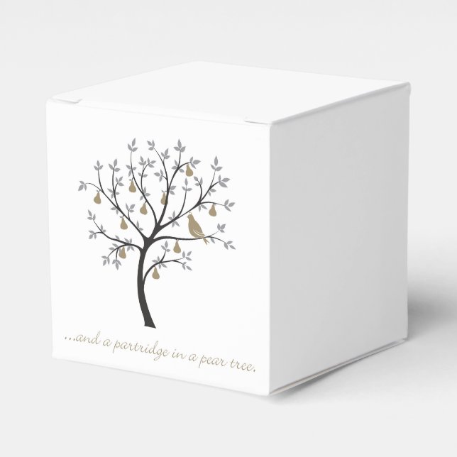 And a partridge in a pear tree favor box (Front Side)