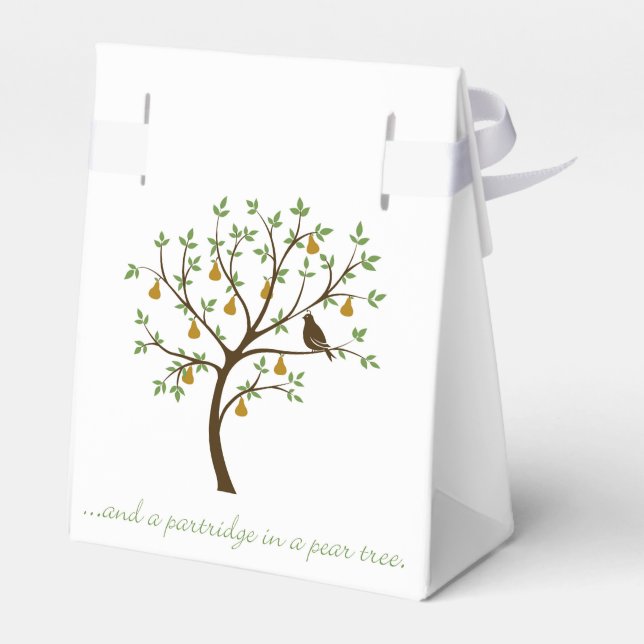 And a partridge in a pear tree favor box (Back Side)