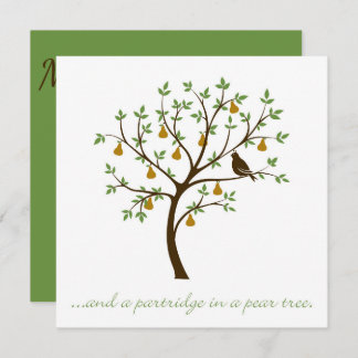 And a partridge in a pear tree invitation