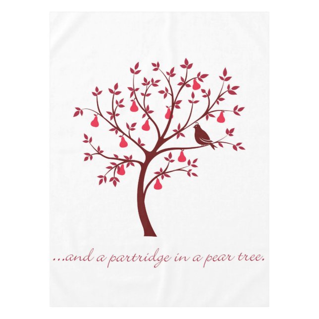 And a partridge in a pear tree tablecloth (Front)