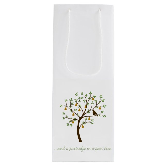And a partridge in a pear tree wine gift bag (Front)
