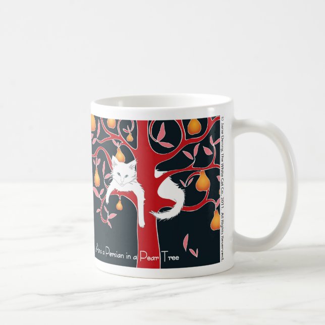 And a Persian in a Pear Tree... Holiday Coffee Mug (Right)