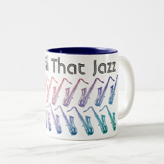 And All That Jazz Pattern Two-Tone Coffee Mug
