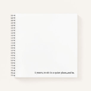"...and be." Specialty Spiral Poetry Journal