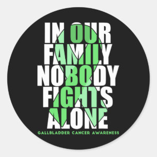 And Bile Duct Cancer Awareness Supporter Fighter  Classic Round Sticker