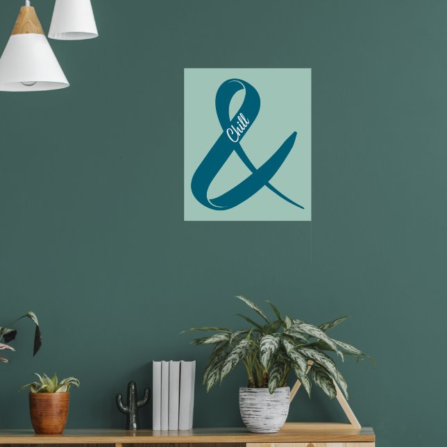 And Chill Ampersand Postcard Poster (Living Room 1)