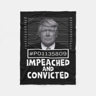 And Convicted Felon 45 Funny Anti Trump Mugshot  Fleece Blanket