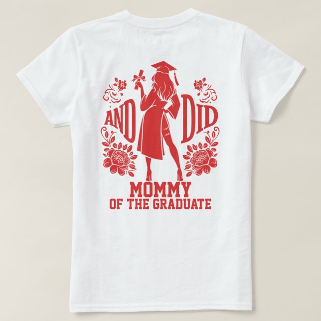 AND DID Urban Female Silhouette Trendy Graduation T-Shirt (Design Back)