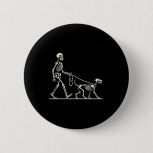 And Dog Lazy Halloween Costume Funny Skull Pet 2 Inch Round Button