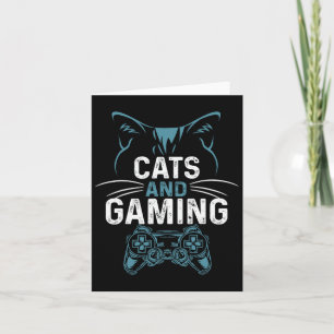 And Gaming Cute Cat Lover Gamer Video Game Cute De Card