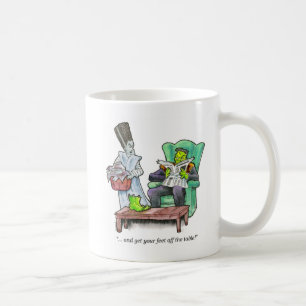 "...and get your feet off the table!" coffee mug