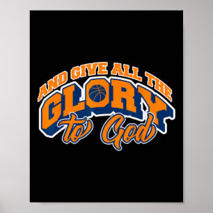 And Give All The Glory To God Sketll Fan Player  Poster