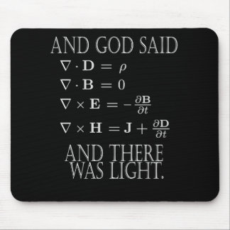 And God Said Maxwell Equation Mouse Pad
